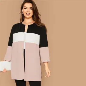 Women's Summer Casual O-Neck Spandex Cardigan | Plus Size