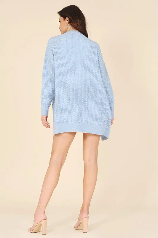 Wool Blended Cable Knitted Cardigan - Lilou